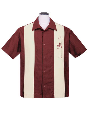 Steady - The Shake Down Ruby/Cream Bowling Shirt