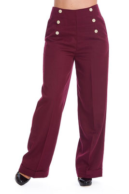 Banned - Adventures Ahead Button Trousers Bordeaux