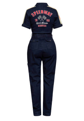 Queen Kerosin - Denim Overall `Speedway Service`