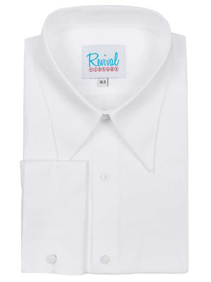 Revival Vintage - 1940s Spearpoint Collar Shirt White