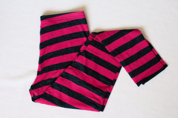 Flohmarkt: Röcke und Leggings - Ringel pink grau - Zebraspider DIY Anti-Fashion Blog