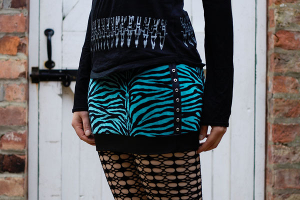 Der Zebra-Baukasten - Rock türkis - Zebraspider DIY Anti-Fashion Blog