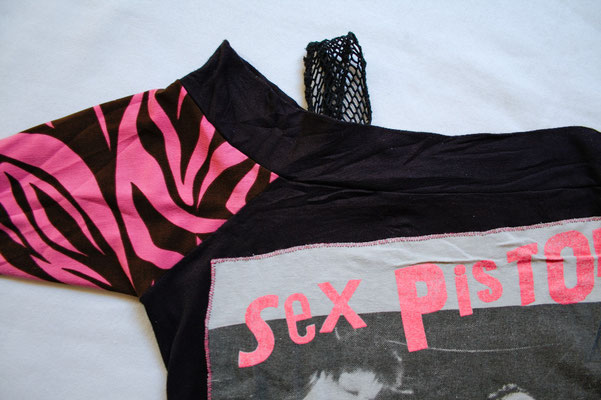 Sex Pistols Longsleeve mit pinkem Zebra - Zebraspider Flohmarkt