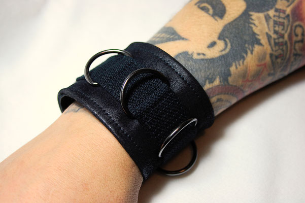 Kunstleder Armband Black Steel - Zebraspider DIY Anti-Fashion Blog