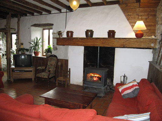 The fireplace