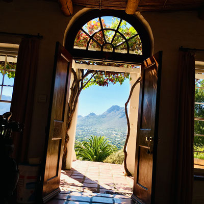 View from the living room in the old manor house