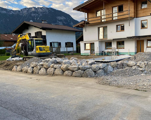 Aushub, Planierung, Landschaftsgestaltung, Bezirk Kufstein Tirol