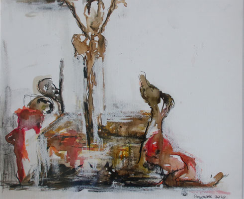 “My lamb of God”  |  65 x 50 cm  |  Aquarel op papier | VERKOCHT