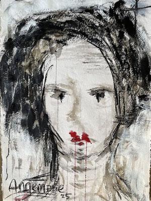 “Colour in life..”  |  85 x 80 cm  |  "Aquarel, acryl, indian inkt op handgeschept papier"