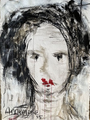 “Colour in life..”  |  85 x 80 cm  |  "Aquarel, acryl, indian inkt op handgeschept papier"