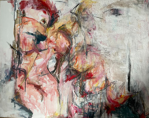“Measured body”  |  80 x 100 cm  |  Aquarel op linnen