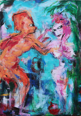 “De Verleiding”  |  70 x 100 cm  |  Acryl op linnen