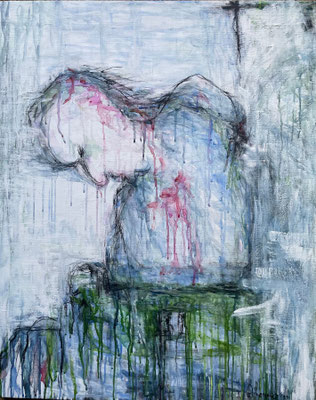 “When later is now”  |  100 x 80 cm  |  Aquarel op linnen