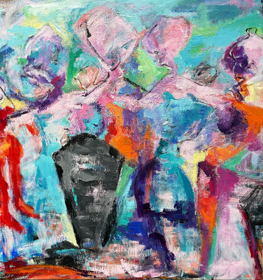 “Verbonden”  |  80 x 80 cm  |  Acryl op linnen