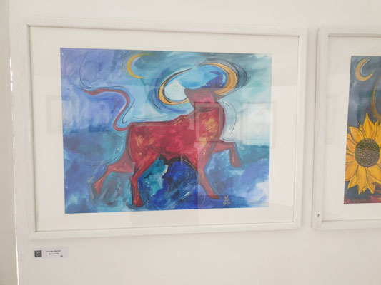 "sich durchkämpfen2", Aquarell 50x60