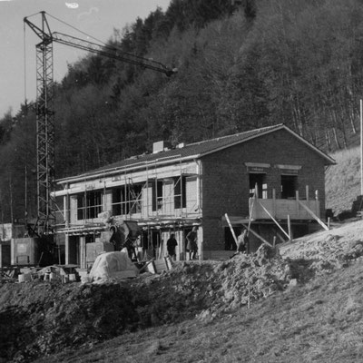 Das neue Haus in Winhöring, im Rohbau 1978