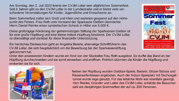 Bericht Sommerfest 2023 mit Preisübergabe