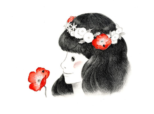 ひなげしと女の子