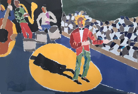 Assoumov-le cercle jaune_1998-collage-55x43-290