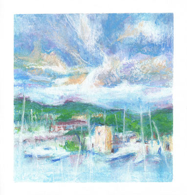 Ivchenkova, Port Grimaud, 2023, Pastel sec, 22x21 cm, 80€