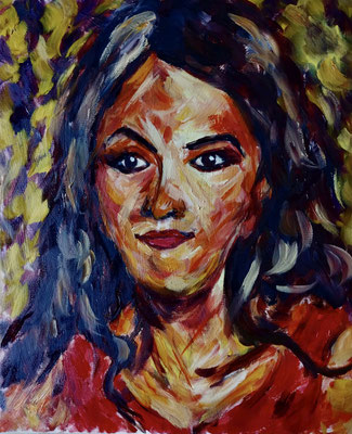Gérard Journo - la cantatrice - 2025 - huile sur toile - 38x45 - 150€