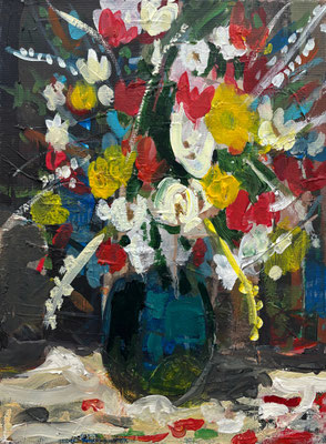 Mersali_bouquet de fleurs_40x30_acrylique
