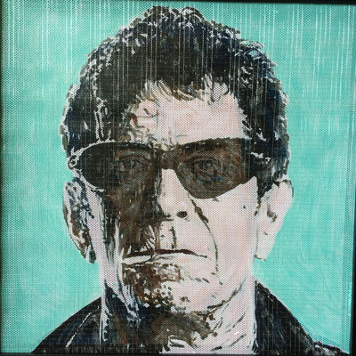 Fuvel-Lou...-2017-Acryliqsue sur toile viny le perforée, grille et papier-50x50-400€