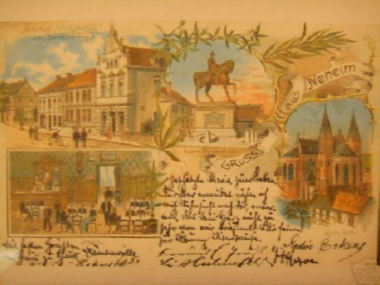 Alte Postkarte o.l. und u.l Tillmann's Bauer, mitte Gransauplatz, rechts Johanneskirche ohne Glockenturm