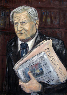 Jean-Claude Trichet • Former President of European Central Bank • 100 x 80 cm • oil on paper 