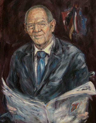 Dr. Wolfgang Schäuble • Finance Minister of Germany • 110 x 80 cm . oil on paper