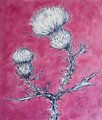 Pink Thistle • 200 x 170 cm • oil on canvas