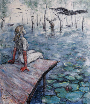 At the Lake • 230 x 200 cm • oil on canvas