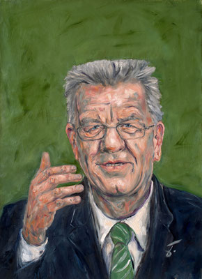 Winfried Kretschmann • German Prime Minister Baden-Württemberg • 100 x 70 cm • oil on paper