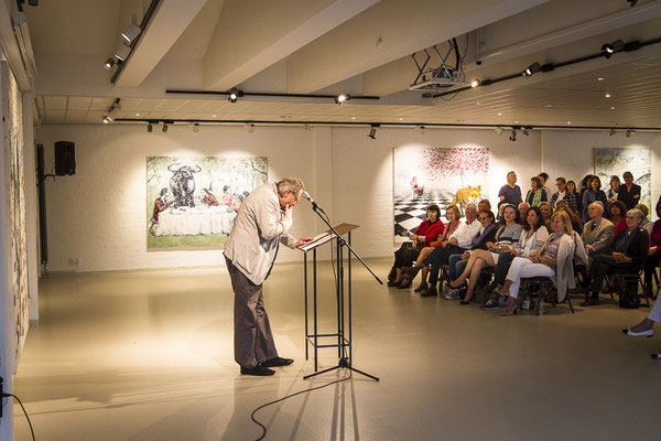 Klaus Pohl at "SELF-WEs in Urban Wilderness" - Vernissage - "Fabrik der Künste" - June 2017 - © Susanne Haas