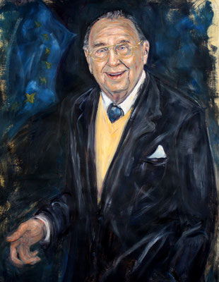 Hans Dietrich Genscher • Former German Foreign Minister • 120 x 90 cm • oil on paper