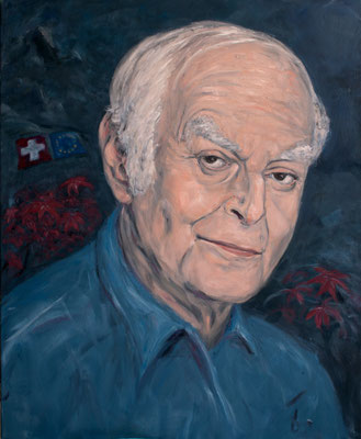 Adolf Muschg • Swiss Author • 110x90 cm • oil on Canvas
