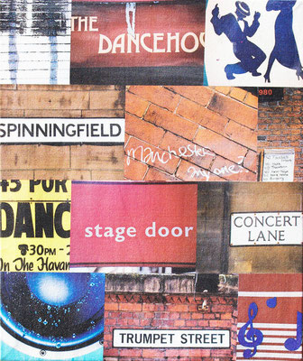 manchester city clubbing music canvas photo montage dancing trumpet street concert lane dancehouse