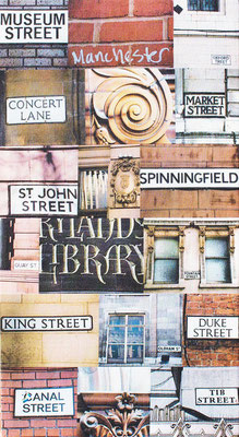 manchester city museum street duke spinningfield canal st john concert lane name photo montage canvas print