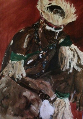Afro-Dance, 1 (2014)  0,70x0,50  Acryl auf Leinwand