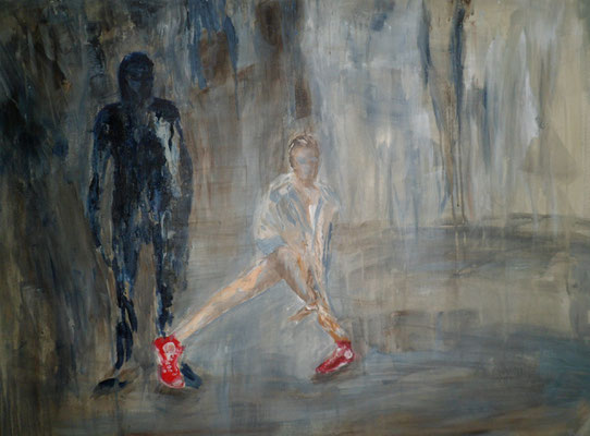 "Die roten Schuhe" (2018)  0,60x0,80  Acryl auf Leinwand