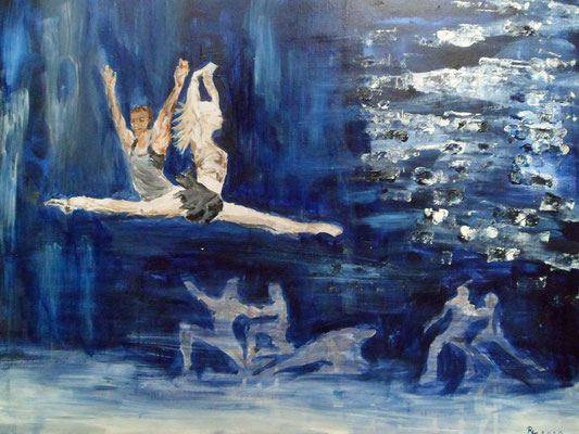 "Ballet Revolución, 3" (2020), 0,60x0,80 Acryl auf Malplatte