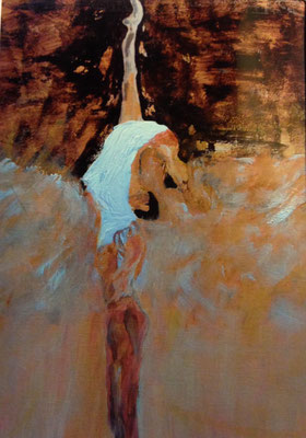 "Meditation" (aus: Thais) (2015)  0,70x0,50  Acryl auf Leinwand