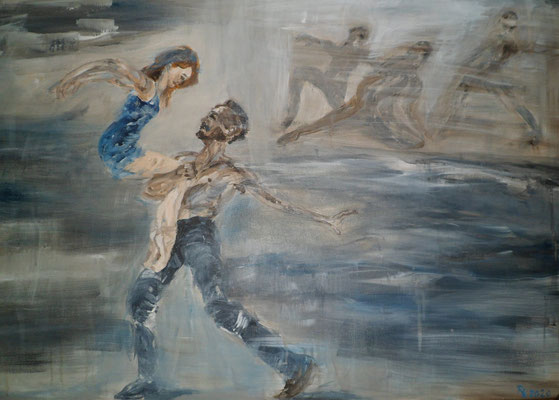 "Ballet Revolución, 2" (2020), 0,60x0,80 Acryl auf Leinwand