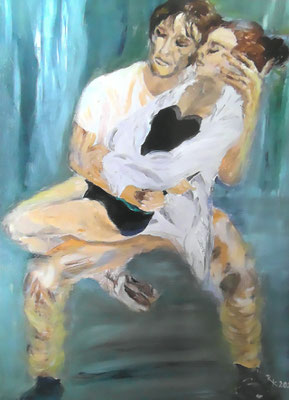 Nach J.P. Chaillots: "The Taming of the Shrew, 2" (2020) 0,60x0,80  Öl auf Leinwand