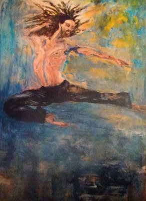 "Ballett Revolución" (2016)  0,70x0,50  Acryl auf Malkarton