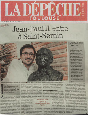 Article, presse,  sculpteur Langloÿs