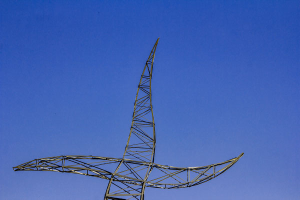 35 Meter hoch ist die Stahlkonstruktion