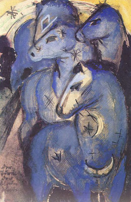 Franz Marc: Turm der blauen Pferde, 1913 