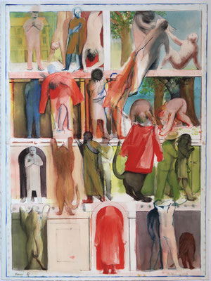 Löwen-Haus 2, 2023, Aquarell, 76,5x56cm