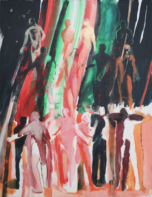 Garten, 2024, Acryl auf Leinwand, 90x70cm